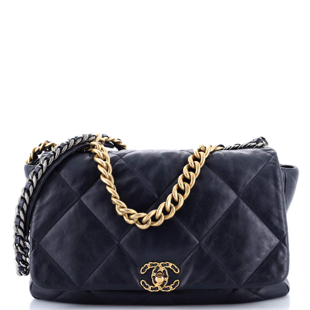 Chanel Maxi 19 Flap Bag Quilted Leather